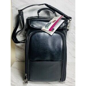 Picnic Time Leatherette LEGACY Insulated Two-Bottle Martini Tote Deluxe